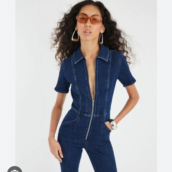 Forever 21 Blue Denim Jumpsuit *superbadass* - Picture 1 of 7